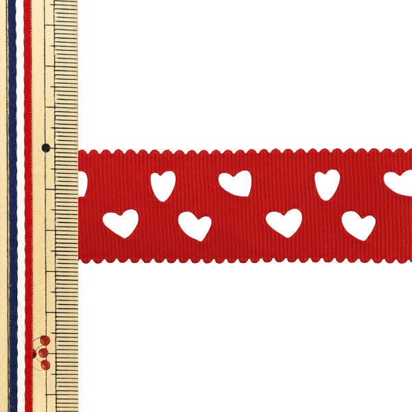 丝带 “ Grosgrain”丝带 心脏大约28mm宽x 2m长红色yrc2511-28"