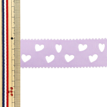丝带 “ Grosgrain”丝带 心脏大约28mm宽x 2m长薰衣草yrc2511-28"