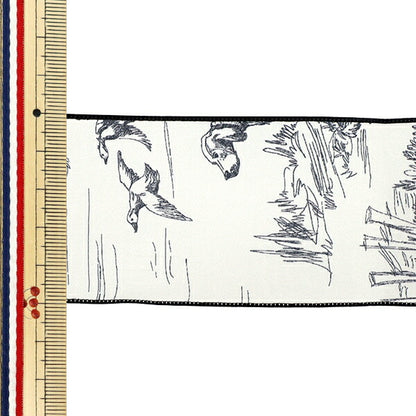 리본 "인쇄"리본 화장실 Joui 2025 약. 폭 2m 길이 50mm 남색 YRC2522-50"