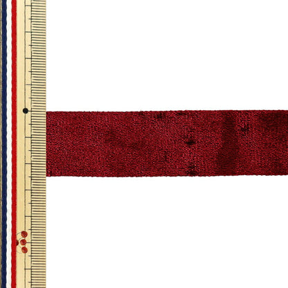 Ribbon "Velour"Ribbon 2025 Approx. 25mm wide x 2m long Wine YRC2544-25"