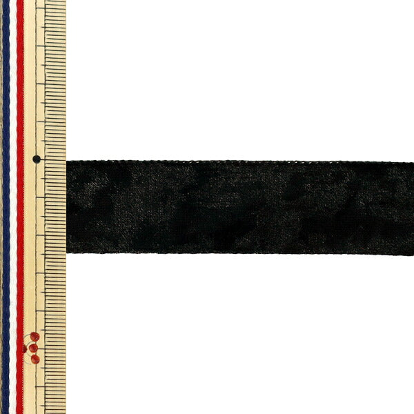 Ruban `` VeloursRuban 2025 Environ largeur 25 mm x longueur 2 m Noir YRC2544-25"