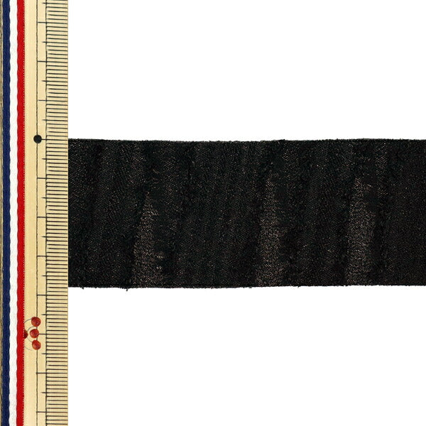 Ruban {Volant brillantRuban 2025 Environ largeur 38 mm x longueur 2 m Noir YRC2525-38"