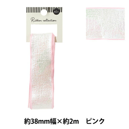 Ruban "Aurore"Ruban 2025 Env. 38 mm de large x 2 m de long rose yrc2534-38"