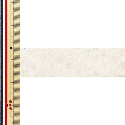 Ruban "réversibleRuban Coeur 2025 Environ largeur 25mm x longueur 2m Blanc cassé YRC2535-25"