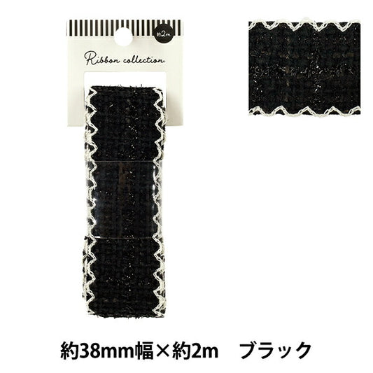 Nastro 『NamamiTweedNastro 2025 ca. Larghezza 38 mm x lunghezza 2 m Nero YRC2528-38"