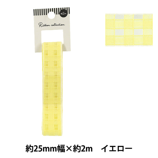 Farbband „Plattierte SpitzeFarbband 2025 Ungefähr Breite 25 mm x Länge 2 m Gelb YRC2553-25"