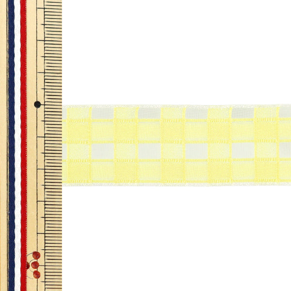 Farbband „Plattierte SpitzeFarbband 2025 Ungefähr Breite 25 mm x Länge 2 m Gelb YRC2553-25"
