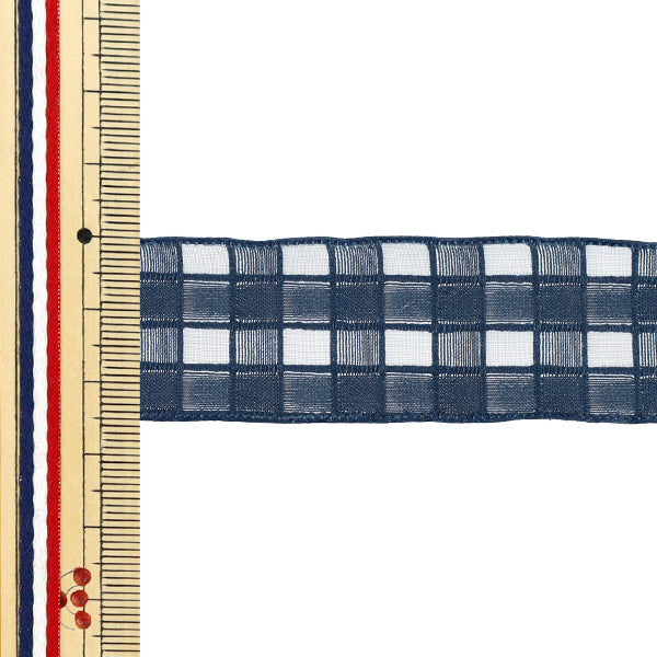 Farbband „Plattierte SpitzeFarbband 2025 ca. Breite 25 mm x Länge 2 m, Marineblau YRC2553-25"