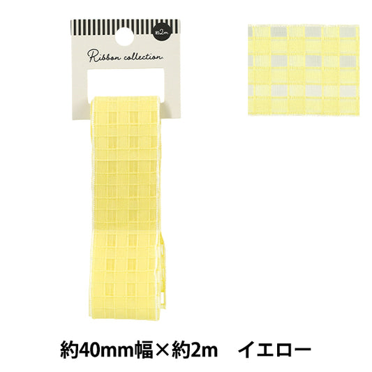 Farbband „Plattierte SpitzeFarbband 2025 ca. Breite 40 mm x Länge 2 m. Gelb YRC2553-40"
