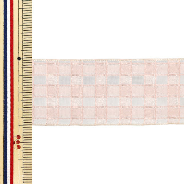 Farbband „Plattierte SpitzeFarbband 2025 Ungefähr Breite 40 mm x Länge 2 m Rosa YRC2553-40"