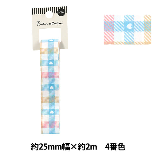 絲帶 “多彩检查”絲帶 2025约宽25mm×长2m 4号色YRC2554-25"