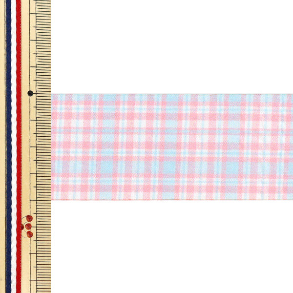 Ribbon ``Colorful checkRibbon 2025 Approx. width 40mm x length 2m 2nd color YRC2554-40"