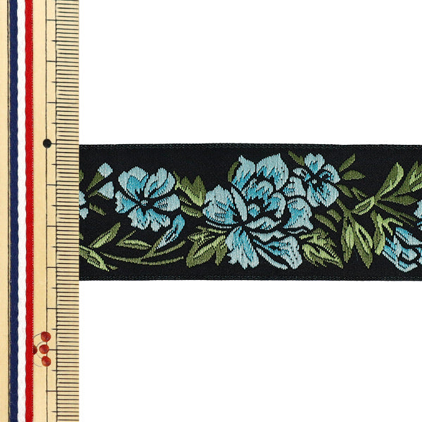 리본 『자카드리본 2025 약폭 33mm x 길이 2m 청색 YRC2555-33"