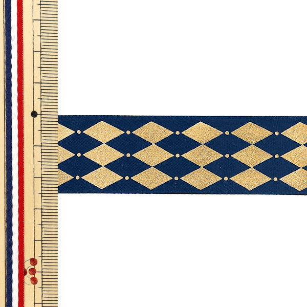 絲帶 "烫金絲帶 2026约宽25mm×长3m钻石检查370号色YR-PIN-003