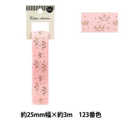 絲帶 "烫金絲帶 2026约宽25mm×长3m皇冠123号色YR-PIN-004”