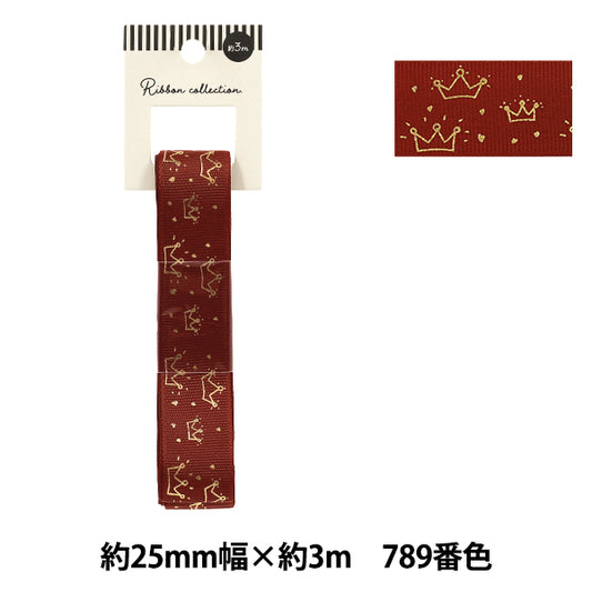 絲帶 "烫金絲帶 2026约宽25mm×长3m皇冠789号色YR-PIN-004”