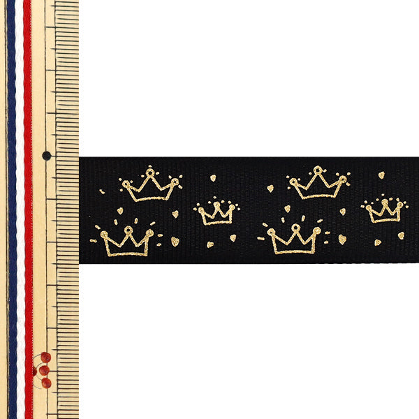 絲帶 "烫金絲帶 2026约宽25mm×长3m皇冠30号色YR-PIN-004”