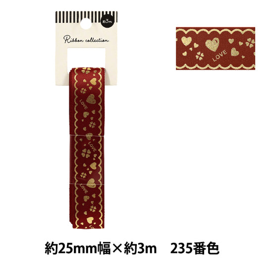 絲帶 "烫金絲帶 2026约宽25mm×长3m三叶草心789号色YR-PIN-006”