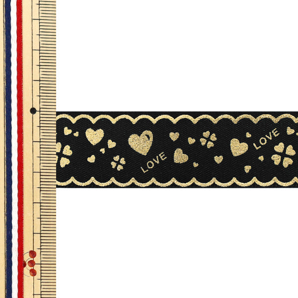 絲帶 "烫金絲帶 2026约宽25mm×长3m三叶草心30号色YR-PIN-006”