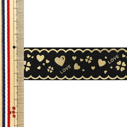 絲帶 "烫金絲帶 2026约宽25mm×长3m三叶草心30号色YR-PIN-006”