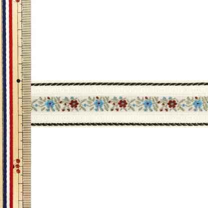 Cinta "bordado de floresCinta Blanquecino aprox. 2m YRC2601-27”