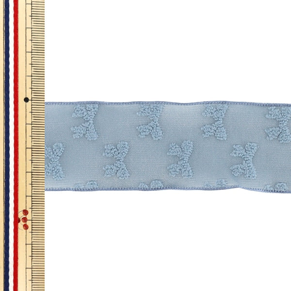 리본 "웨이브리본 리본 약폭 38mm×길이 2m 블루 YRD5-885"