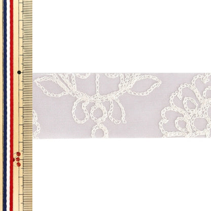 Ribbon "EmbroideryRibbon Approx. width 38mm x length 2m Purple YRD5-905"