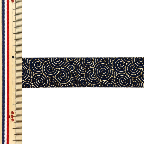 Nastro "Stampa a caldoNastro Swirl ca. larghezza 25 mm x lunghezza 3 m Navy YRC2628-25"