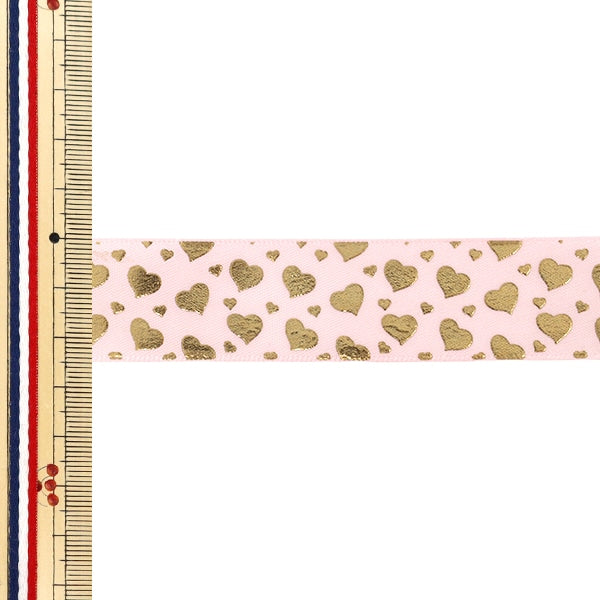 Cinta "Estampado de láminaCinta Corazón aprox. ancho 25 mm x largo 3 m Rosa YRC2630-25"