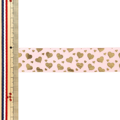 Cinta "Estampado de láminaCinta Corazón aprox. ancho 25 mm x largo 3 m Rosa YRC2630-25"