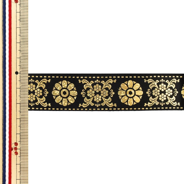 리본 "박 밀기리본 문장 약폭 25mm×길이 3m 블랙 YRC2631-25"