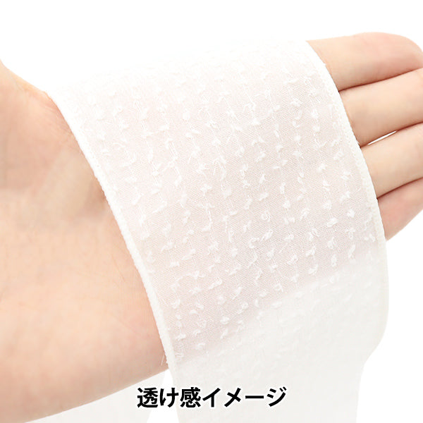 [Quantity starting from 5] Ribbon "Dot Chiffon"Ribbon Approx. 6.5cm wide, color 1st K251T-TPY14"