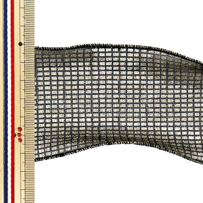 [Quantity starting from 5] Ribbon "Metallic lattice"Ribbon Approx. 6.5cm wide, color 4 K251T-TPY13"