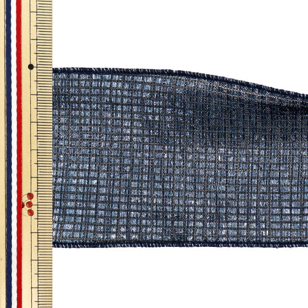[Quantity starting from 5] Ribbon "Metallic lattice"Ribbon Approx. 6.5cm wide Color 5 K251T-TPY13"