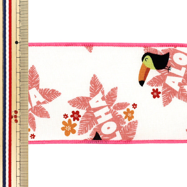 【数量5から】 リボン 『アニマルプリントリボン 幅約68mm 1番色 K252T-TPY4』