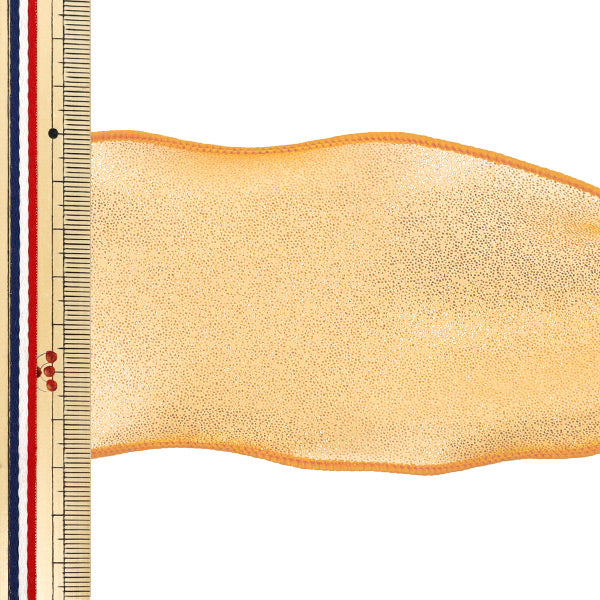 【数量5から】 リボン 『ラメオーガンジーリボン 幅約70mm 1番色 K252T-TPY5』