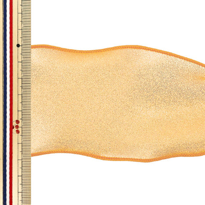 【数量5から】 リボン 『ラメオーガンジーリボン 幅約70mm 1番色 K252T-TPY5』