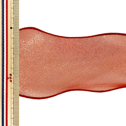 【数量5から】 リボン 『ラメオーガンジーリボン 幅約70mm 3番色 K252T-TPY5』