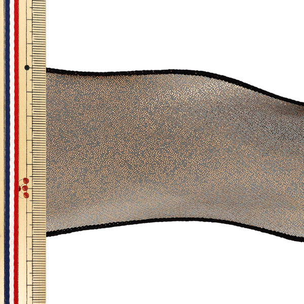 【数量5から】 リボン 『ラメオーガンジーリボン 幅約70mm 5番色 K252T-TPY5』