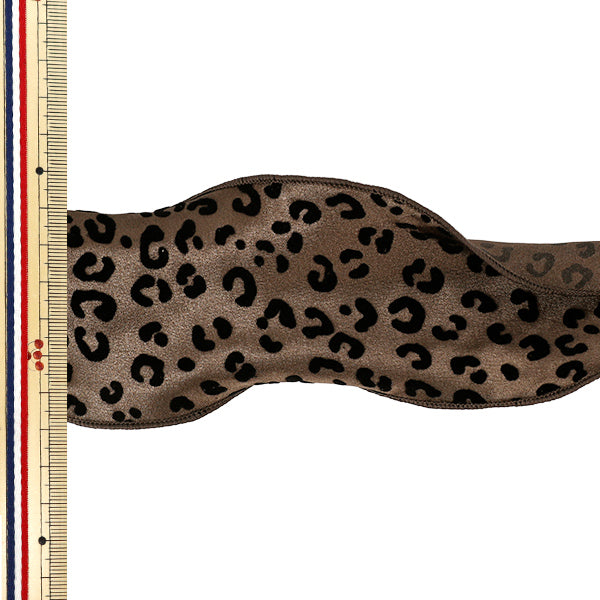 [Quantity from 5] Ribbon "leopard printRibbon 2026 Approx. 6cm width 2nd color K253T-TPY4”