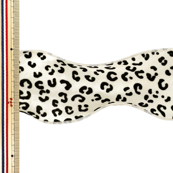 [Quantity from 5] Ribbon "leopard printRibbon 2026 Approx. 6cm width 4th color K253T-TPY4”