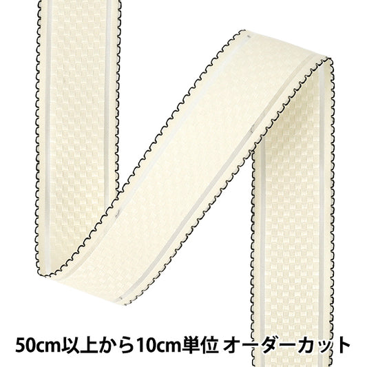 [数量从5起] 手工艺品饰边 "提花布丝带1 2026 年约4cm宽第一色K261T-KT1''