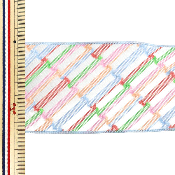 [Quantity from 5] Ribbon "See ThroughstripesRibbon 1st color K261T-TPY-18''