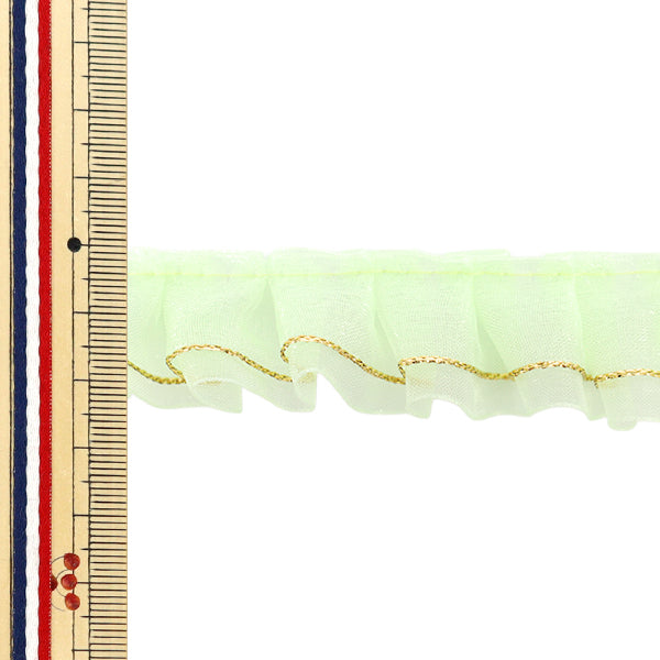 【数量5から】 フリルリボン 『Wレースフリル 約2.5cm幅 ミント FR2306』