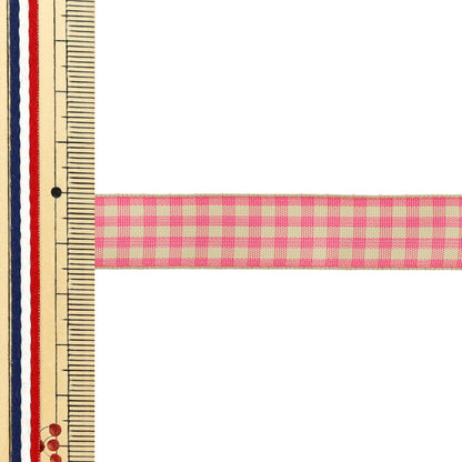[5부터 시작하는 수량] 리본 "확인하다태피터리본 대략 15mm 너비의 색상 131 UR-3800"