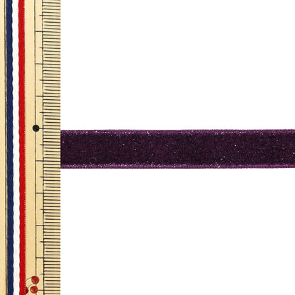 [Quantity starting from 5] Ribbon "Metallic single-sided velvetRibbon Approx. 12mm wide, color 88 UR-3500"