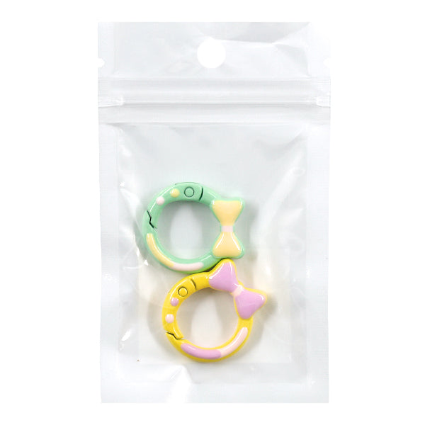 手芸金具 『キューティカラビナ リボン 2個入り YN-02-03A』