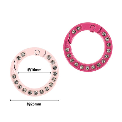 手芸金具 『キューティカラビナ ストーンリング 2個入り YN-02-04A』
