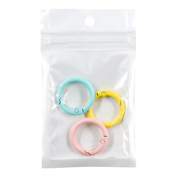 手芸金具 『キューティカラビナ カラフルリング 3個入り YN-02-08A』