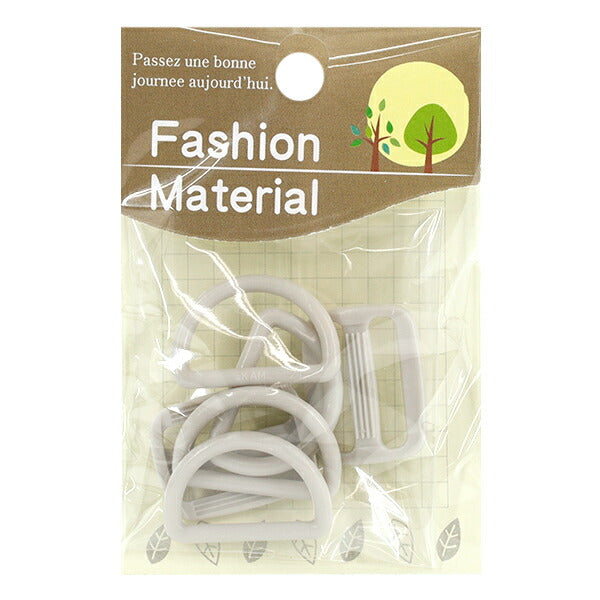 Materiale della borsa "Set di parti in plastica per circa 25 mm di larghezza, grigio chiaro B-LGL"